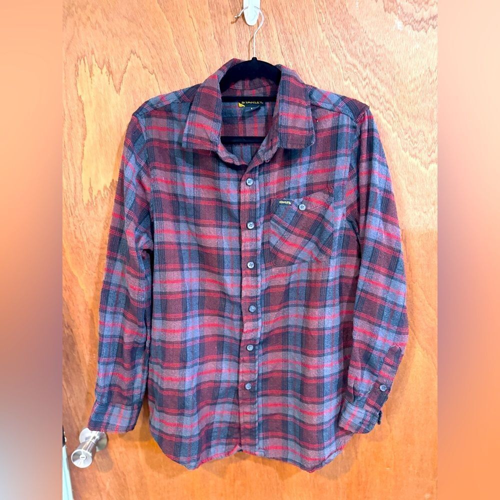 Stanley Fleece red plaid  shirt size m